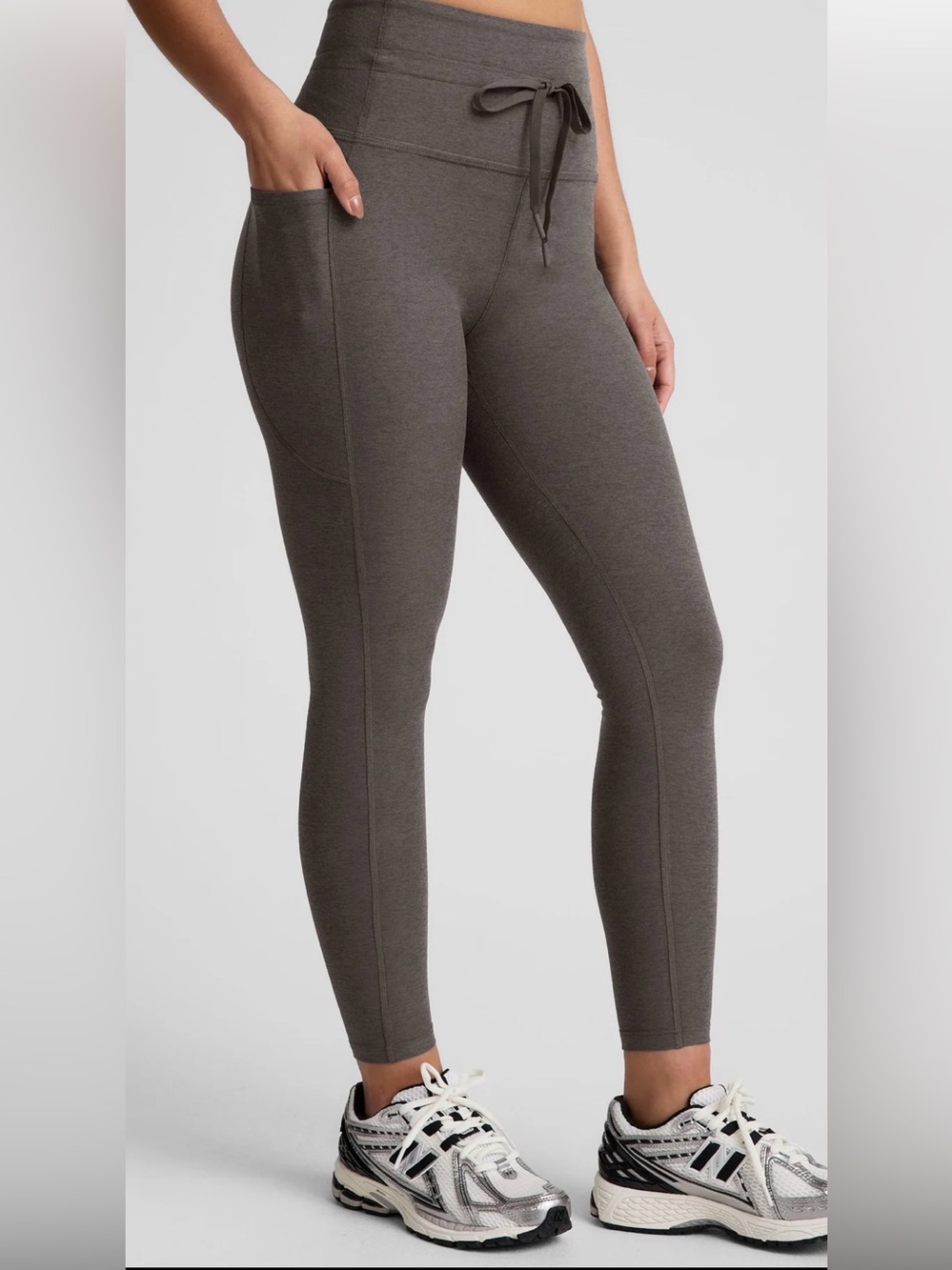 Spacedye™ Go Pocket Midi Legging Heather Grey